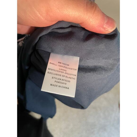 NWT Tuckernuck Hyacinth House Navy & Blush Abstract Floral Amanda Midi Dress XL‎ - Picture 14 of 14